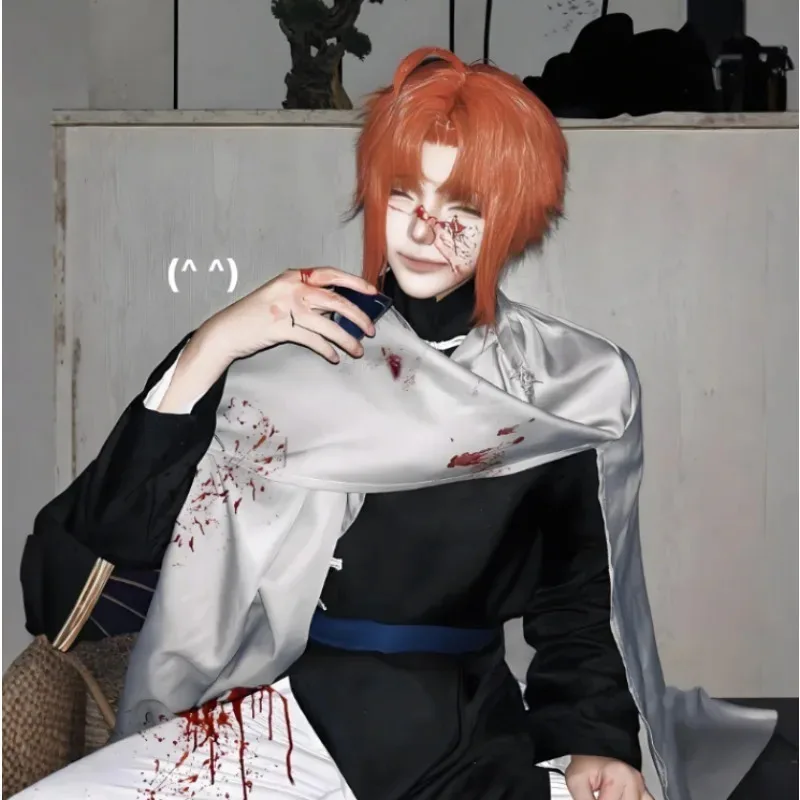 

2025 yiyi Anime Gintama Kamui Cosplay Costume Fighting Uniform Cape Full Set Kagura Bother Outfits Carnival Party Dress Up Men W