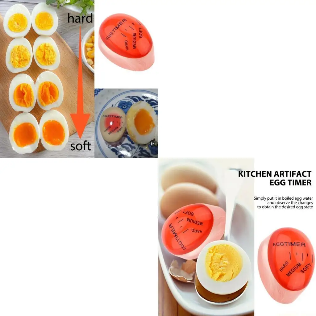 D0AB Convenient Eggs Cooked Degree Boiled Color Changing Indicators Eggs Boil Indicators Eggs Timer Resin Eggs Tool for Boiling