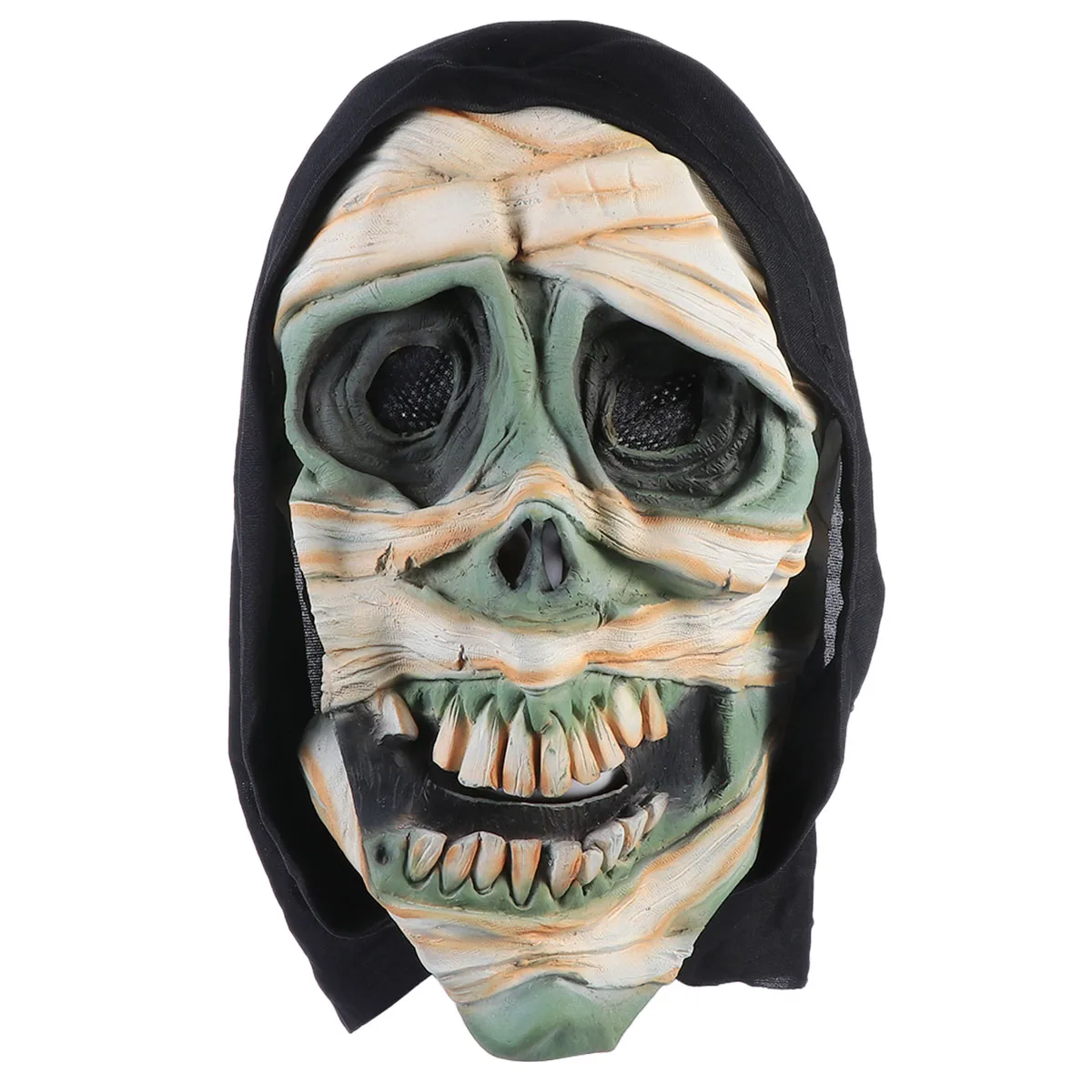 Halloween Horror Masker Eng Kwaad Gezicht Kostuum Groene Kleur Volledige Kleding Volwassen Grootte Wearable Party Props Schoonheid Speelgoed