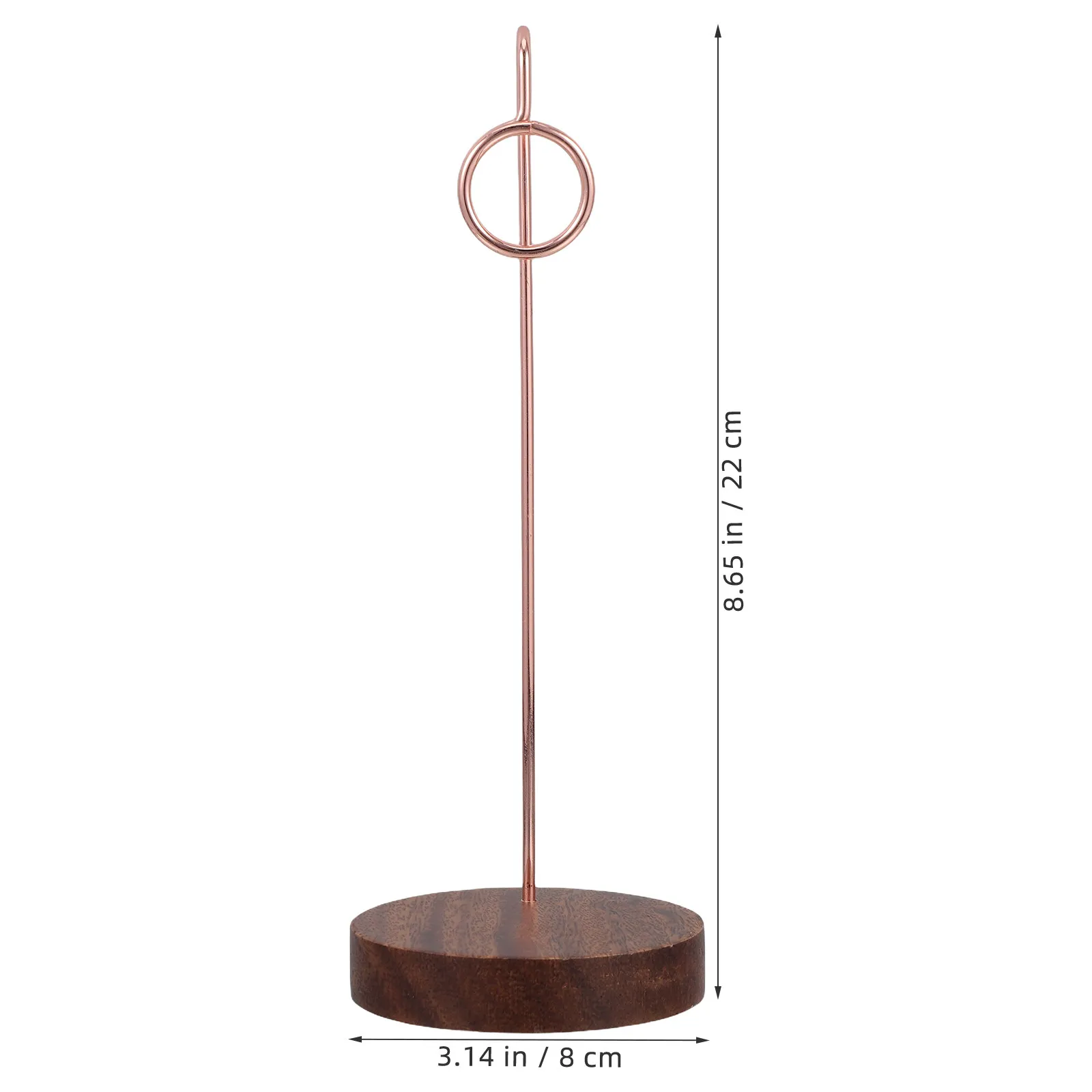 Metal Elegant Walnut Wood Holder Card Clip Stand For Wedding Table Number Holder Memo Desk Tabletop Use Displaying