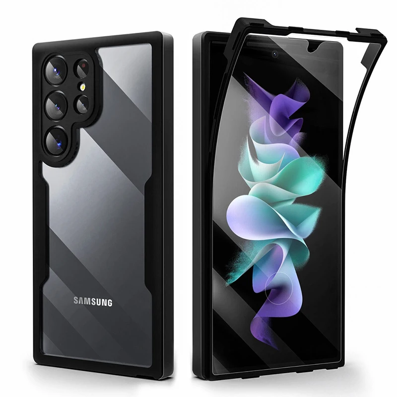 

360 Full Body Case For Samsung S23 S22 Ultra S21 FE Plus A53 A52 A72 A32 A12 A13 A33 5G Front+Back Shockproof Protective Cover