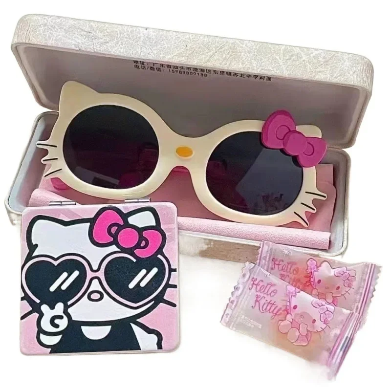 Sanrio Hello Kitty Sonnenbrille Cartoon Anime Niedliche KT Katze Kinder Fotografie Requisiten Trendige Sonnenbrille Ornamente Urlaubsgeschenke