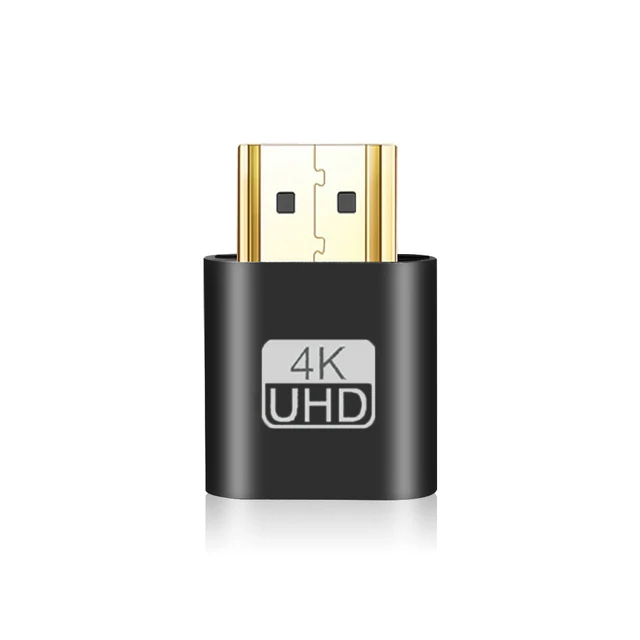 4K HDMI Virtual Display Adapter DP DVI VGA Display Emulator Dummy Plug Headless Ghost Display Emulator Video Card Lock Plate