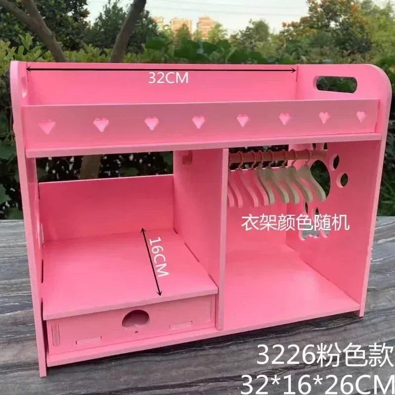 Maison de poupée, Mini meubles, chambre à coucher, maison de jeu pour enfants, lit Double en tissu en bois, lit de poupée BJD