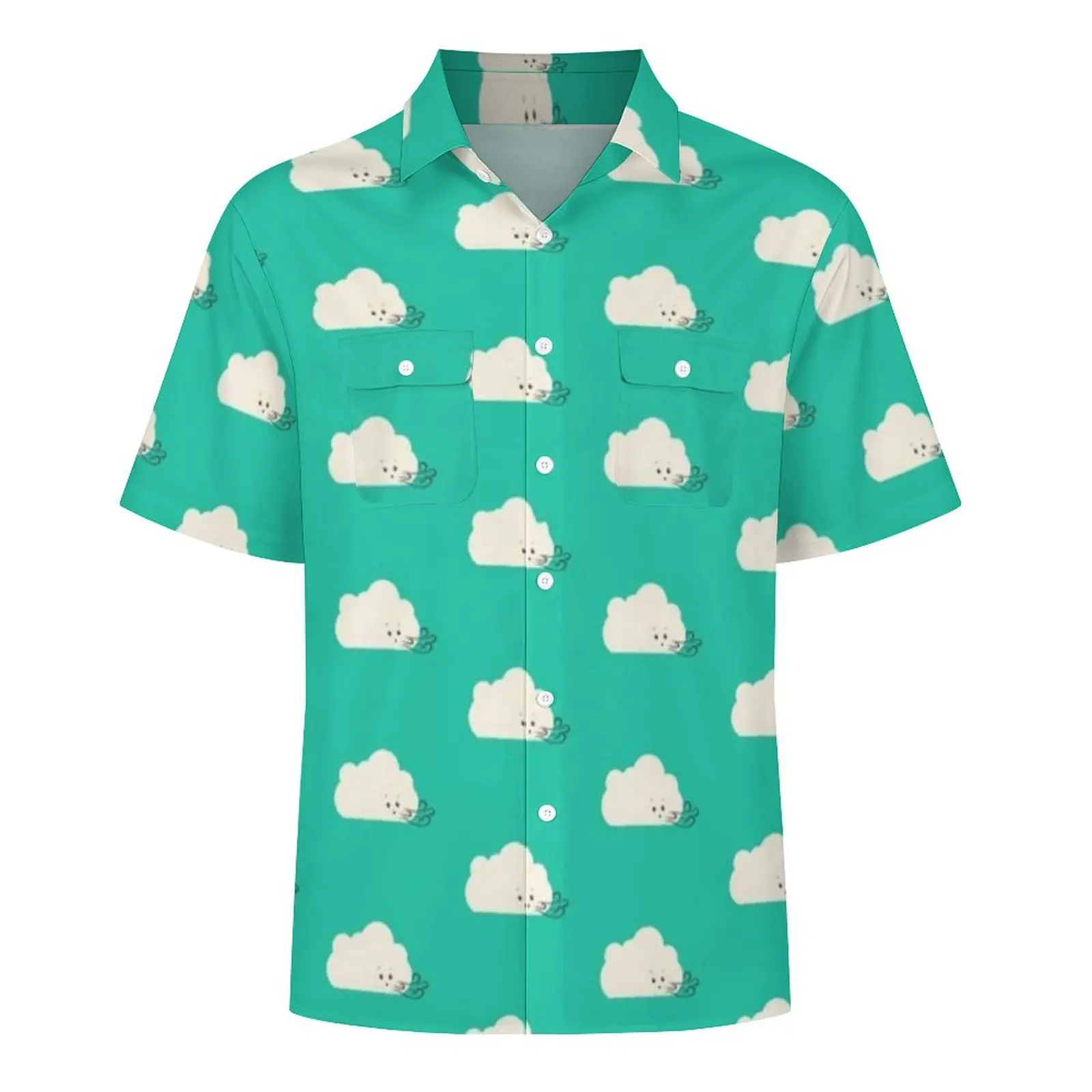 Chemise de plage drôle Clound pour hommes, Bust of Wind, chemises décontractées hawaïennes élégantes, manches courtes, chemisiers surdimensionnés graphiques Harajuku, présents