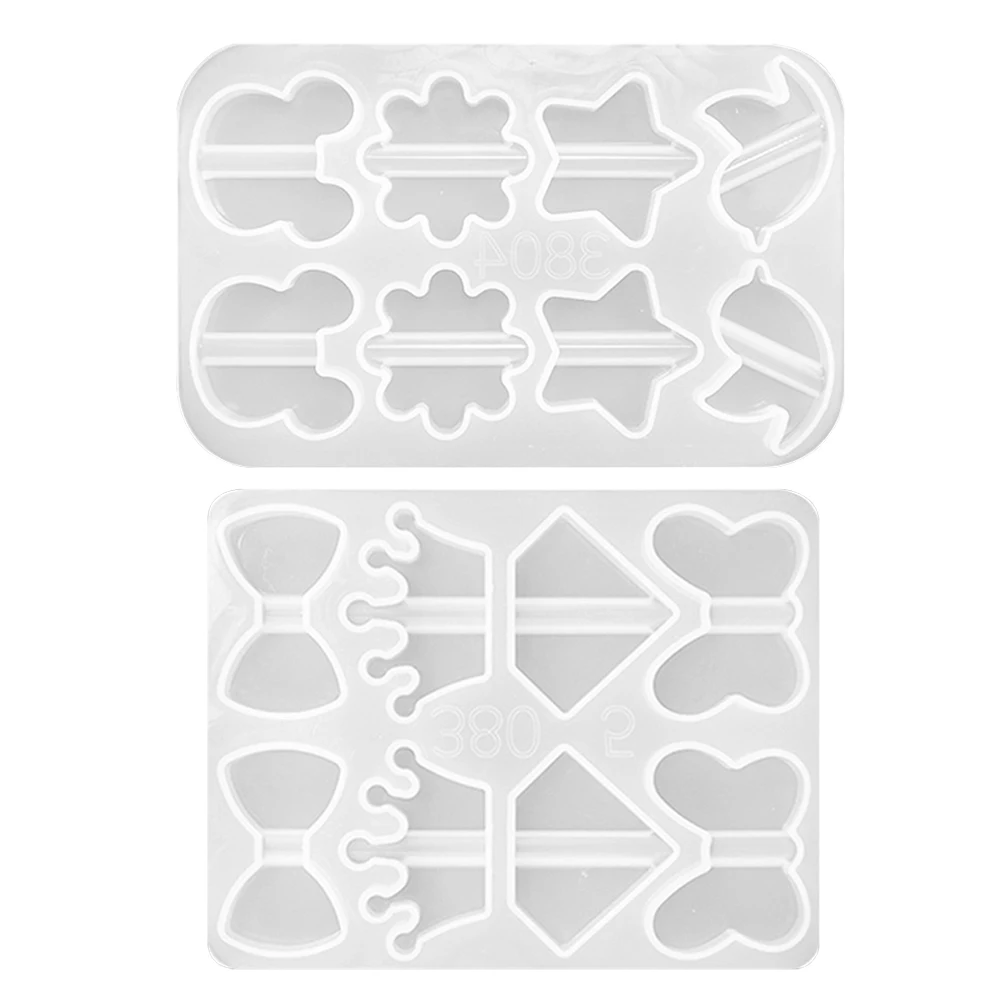 

2pcs Straw Mold Silicone Topper Diy Straw Topper Molds DIY Crafts Buckle Attachment Epoxy Jewelry Accessories Reusable