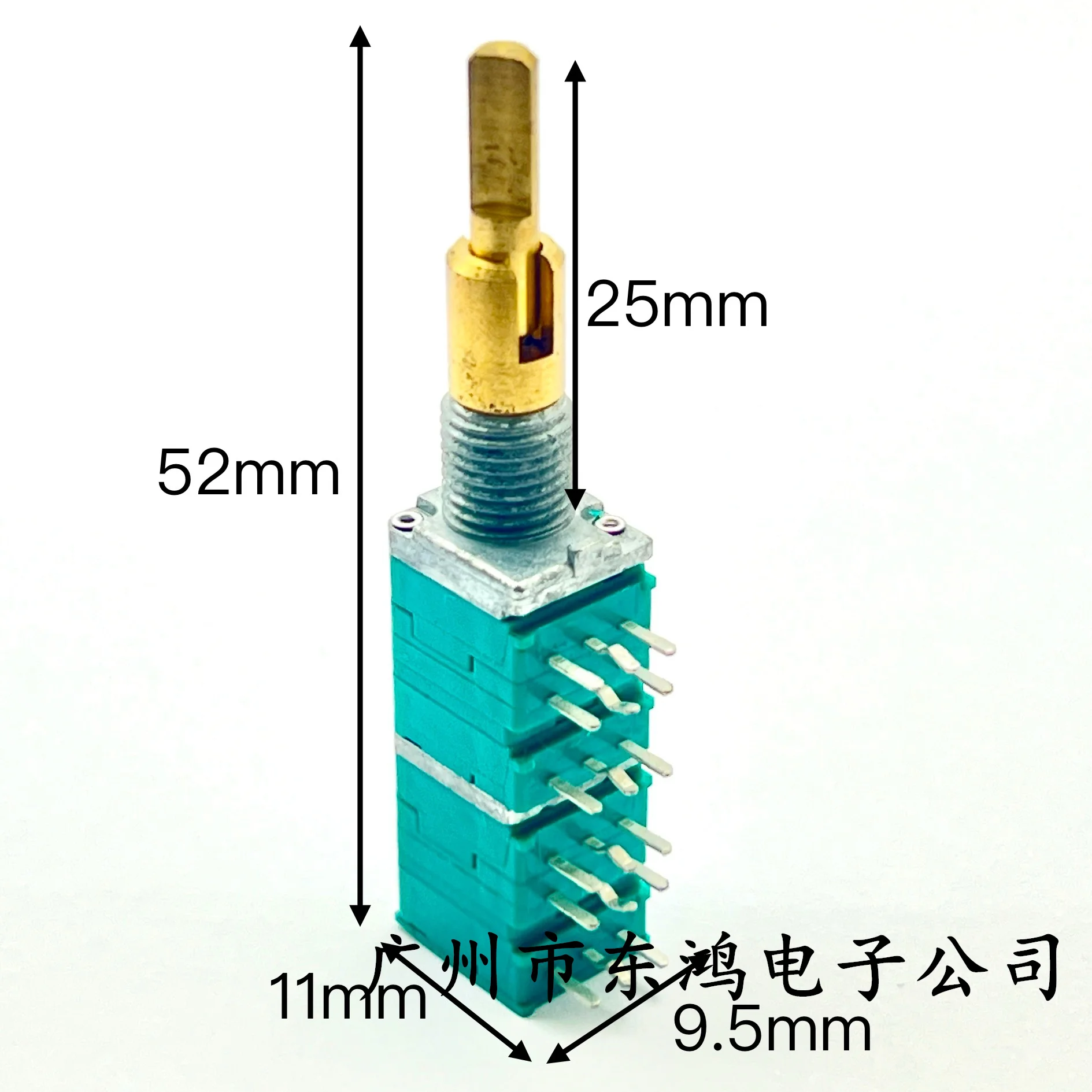 1 PCS Japanese double axis double adjustment precision six link potentiometer B10K with a shaft length of 25mm