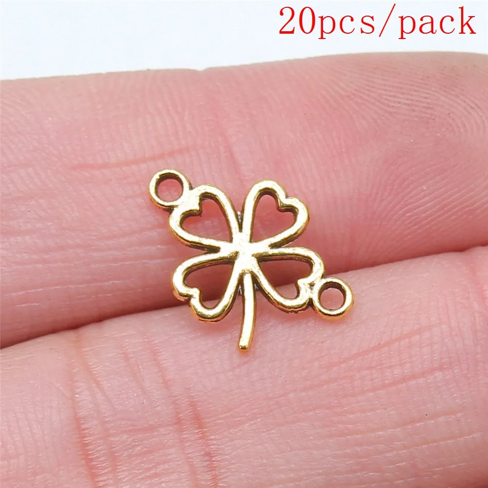 Bulk Charms For Jewelry Making Kit Pendant Diy Jewelry Accessories Small Hollow Lucky Clover Charms