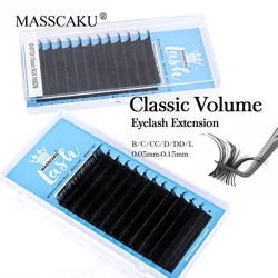 MASSCAKU False Lashes Soft Thin Tip New Products 0.03 thickness Easy pick up eyelash extension eyelashes lashes