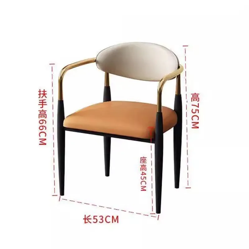 Simple Modern Café Chairs Scandinavian Metal Restaurant B&B Coffee Chairs Creativity Simple Café Furniture Tavolo Pranzo FYCC
