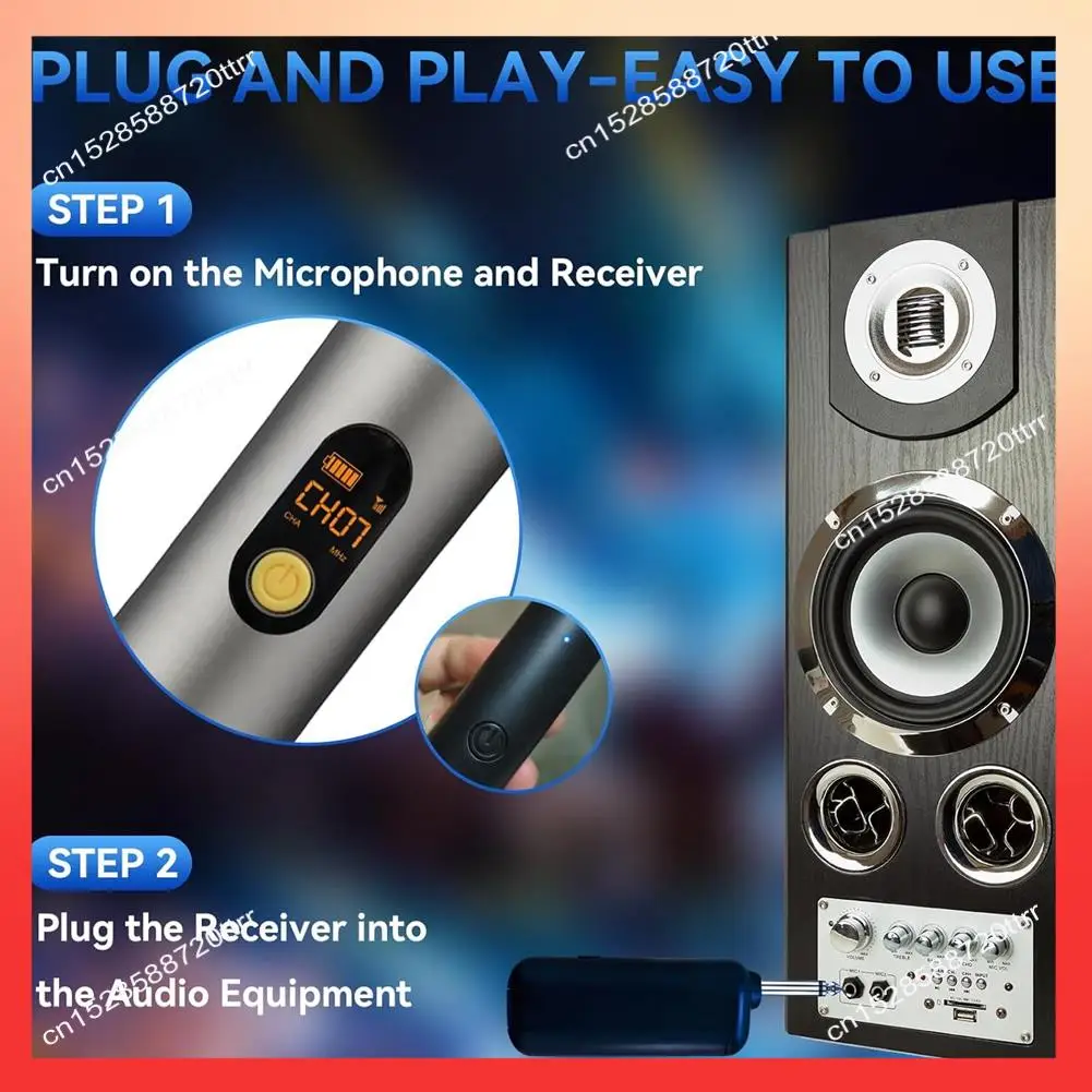 

ABNR UHF Беспроводной беспроводной микрофон Ручная динамическая профессиональная микрофонная система для пения караоке, церкви, речи