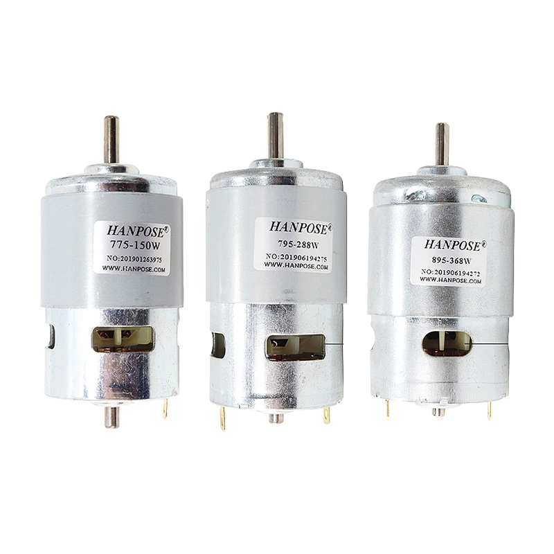 HLTNC Durable 775 795 895 Spindle Motor 3000-12000 RPM Brush Dc Motors 775 150W Linear Servo Motor With Two Ball Bearing Rated