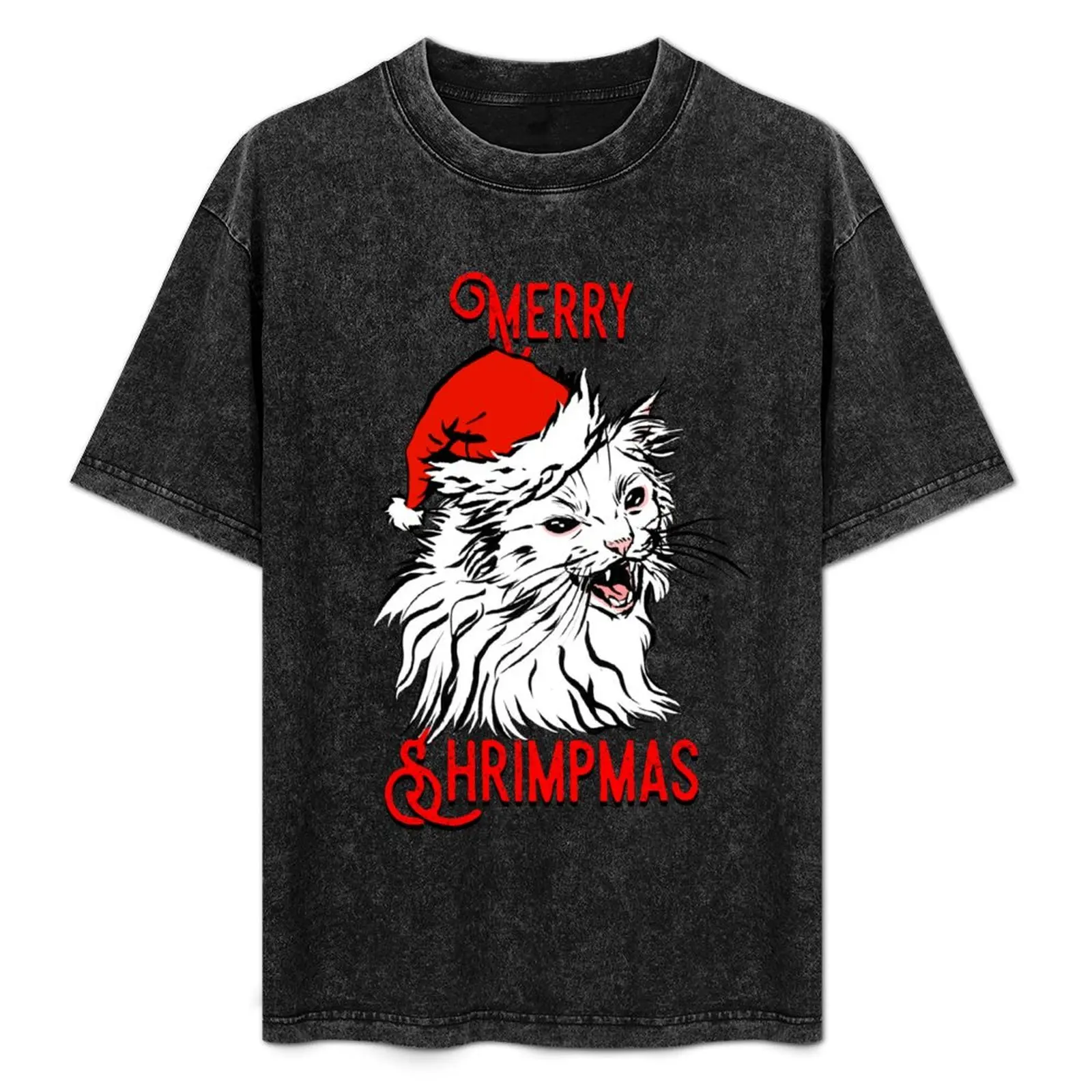 

Merry Shrimpmas! Thurston's Cat Christmas T-Shirt Anti-Wrinkle Short Sleeve T-Shirt