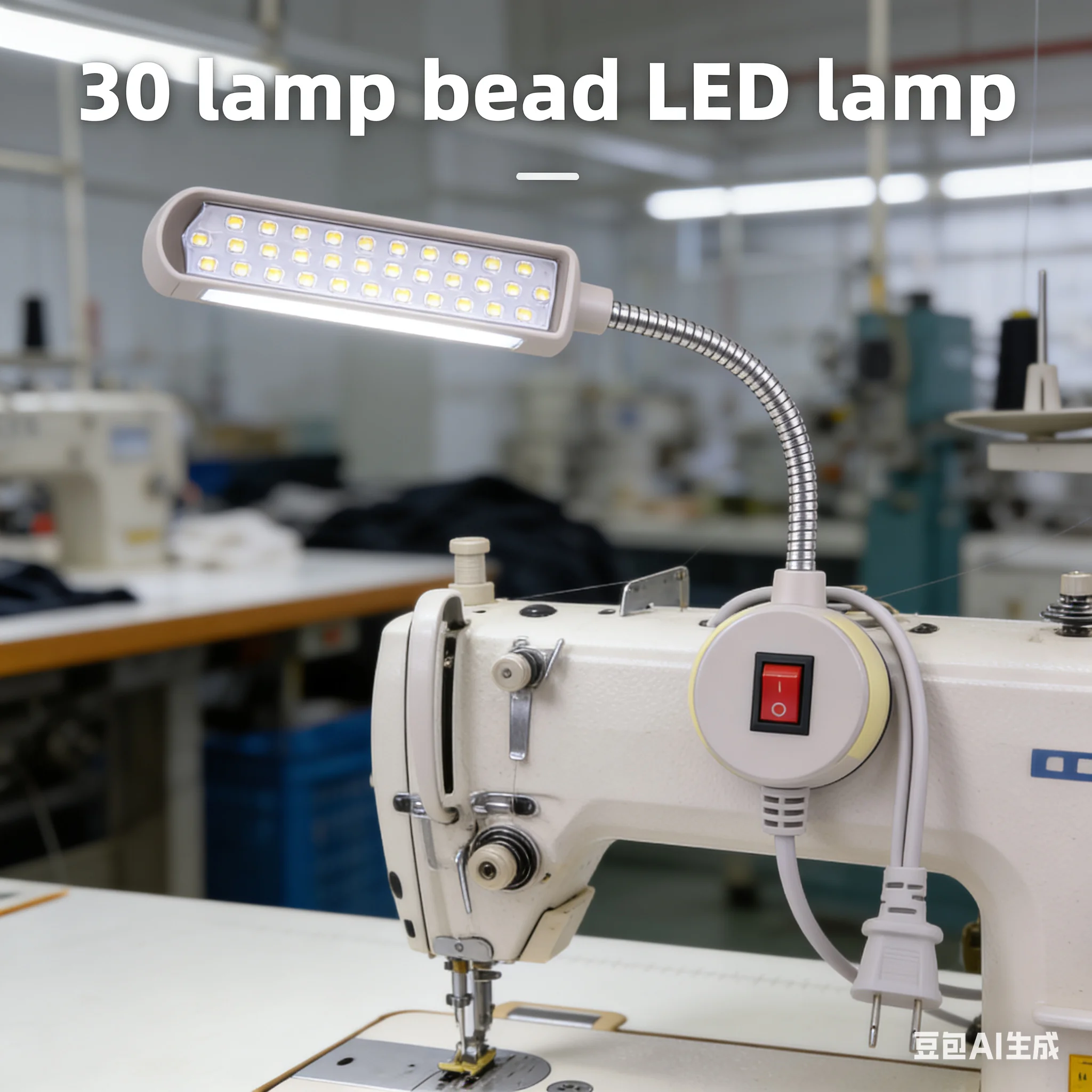 30 LED Industrial Sewing Machine Lighting Lamp Clothing Machine Accessories Work Light 360° Flexible Gooseneck Industrial Lights