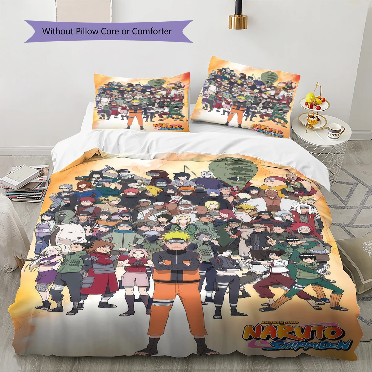 Naruto Soft Comfortable Duvet Cover, Kids Bedding Gift,Size Different Options-HE63