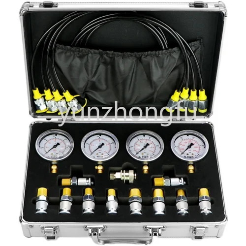 Medidor de presión de excavadora 탐지기 presión de prueba de aceite hidráulico Caja de medición hidráulica 