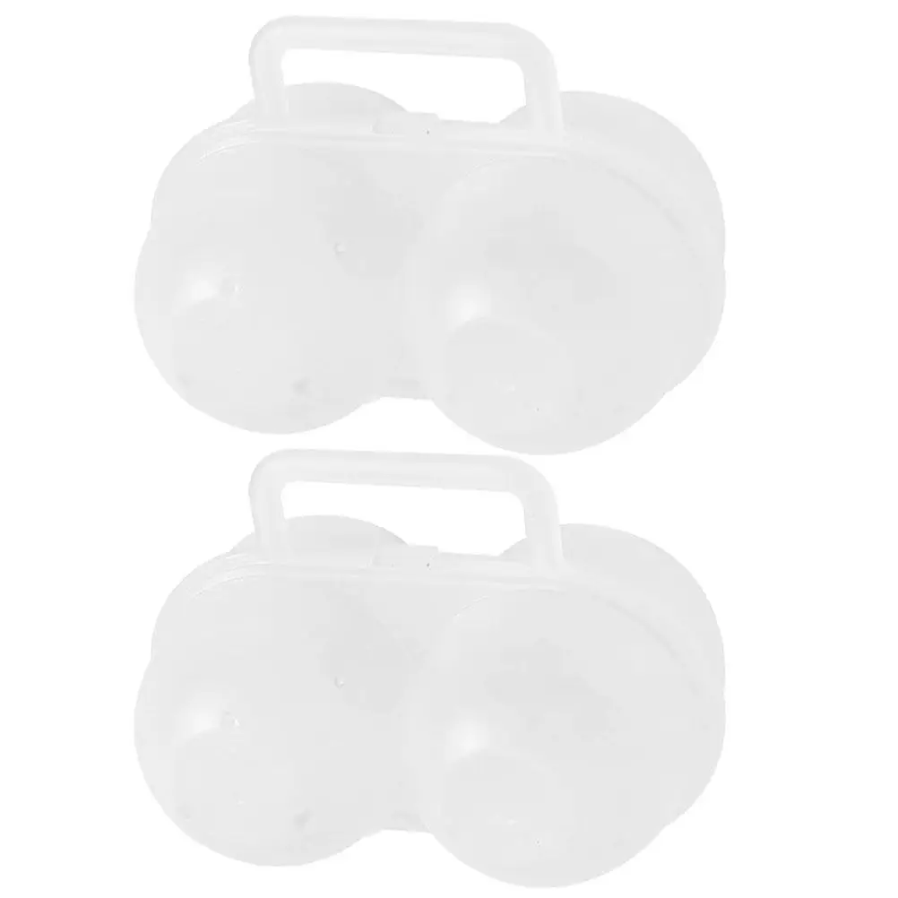 2Pcs Premium Portable Egg Boxes Food-Grade PP Material Egg Carriers with Anti-Collision Grid for Camping Picnic Travel Use