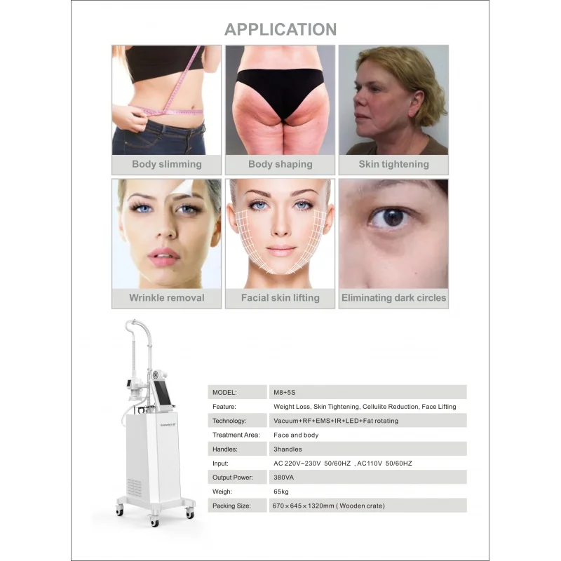 Hot-selling body rotation fat deep facial health care radio frequency skin tightening weight loss fat rotation beauty equipment