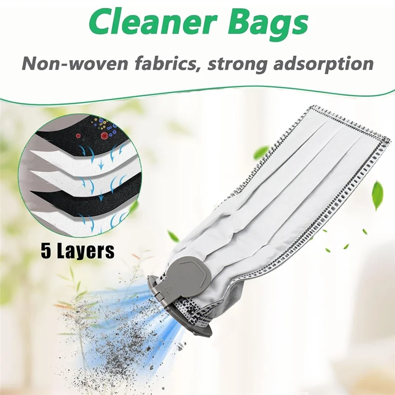 ABRW-12PCS Sacchetti per la polvere usa e getta e kit di fragranze per Vorwerk Kobold VK7 FP7 Accessori per aspirapolvere Parti di ricambio