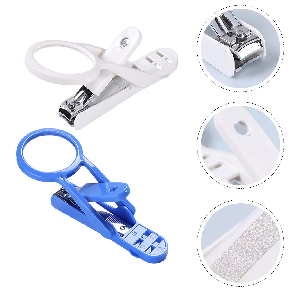 

2Pcs Pet Nail Clipper with Magnifying Glass Stainless Steel Sharp Blades for Hedgehog Hamster Rabbit Guinea Pig Small Animals