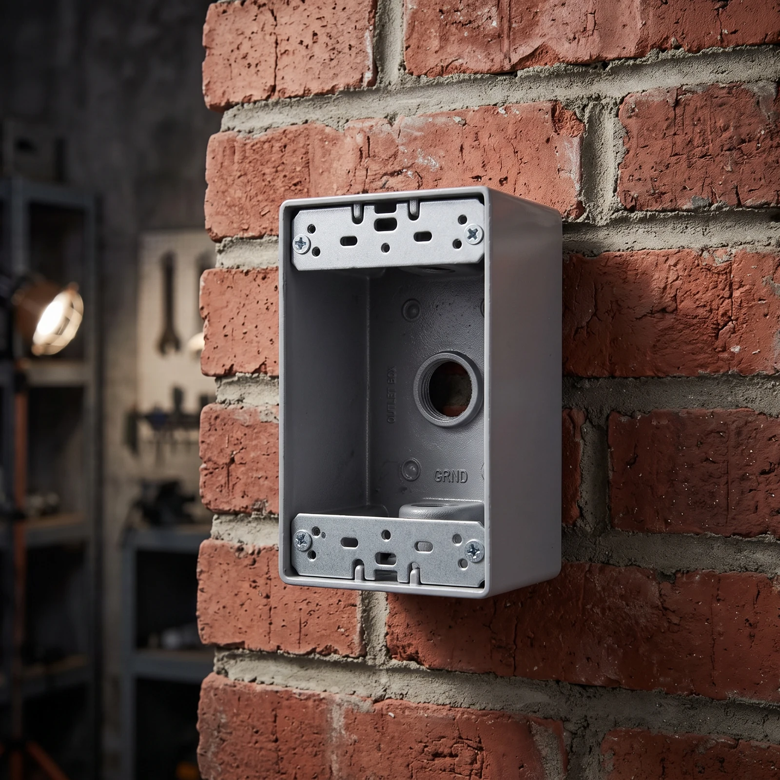 Electrical Junction Box Corrosion Resistant Metal Junction Box Hardware Reliable Rigid for Electricians, Home Renovation