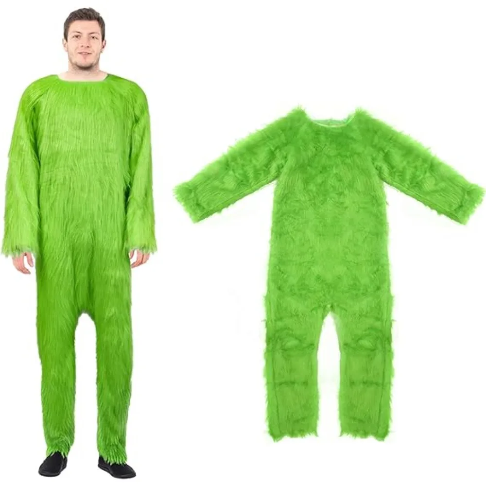 

Christmas Green Monster Thief Santa Claus Cosplay Costume Unisex Xmas Party Halloween New Year Utfit Theme Parties Men Roleplay