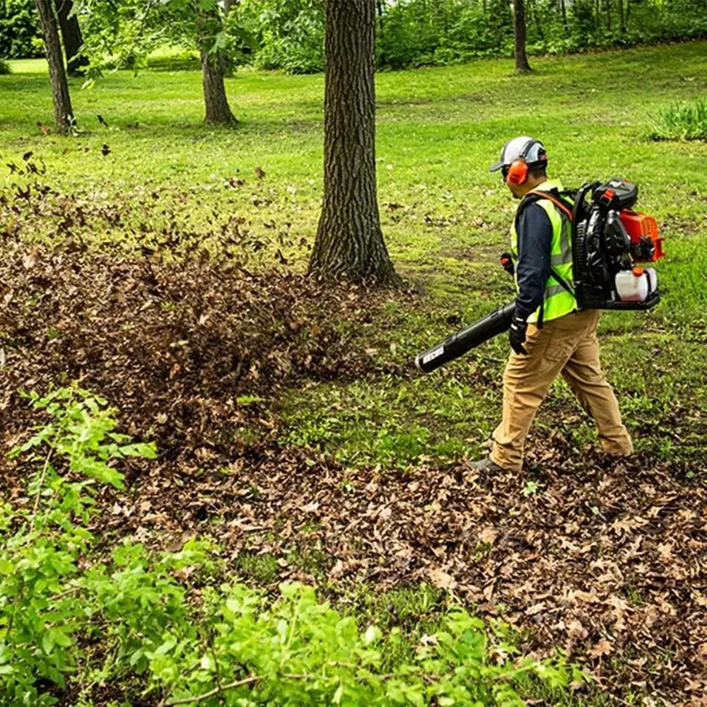Inflatable Seatings Gas 2-Stroke Backpack Blower 220 MPH 1110 CFM 79.9cc X Series Tube Mounted Throttle Patio