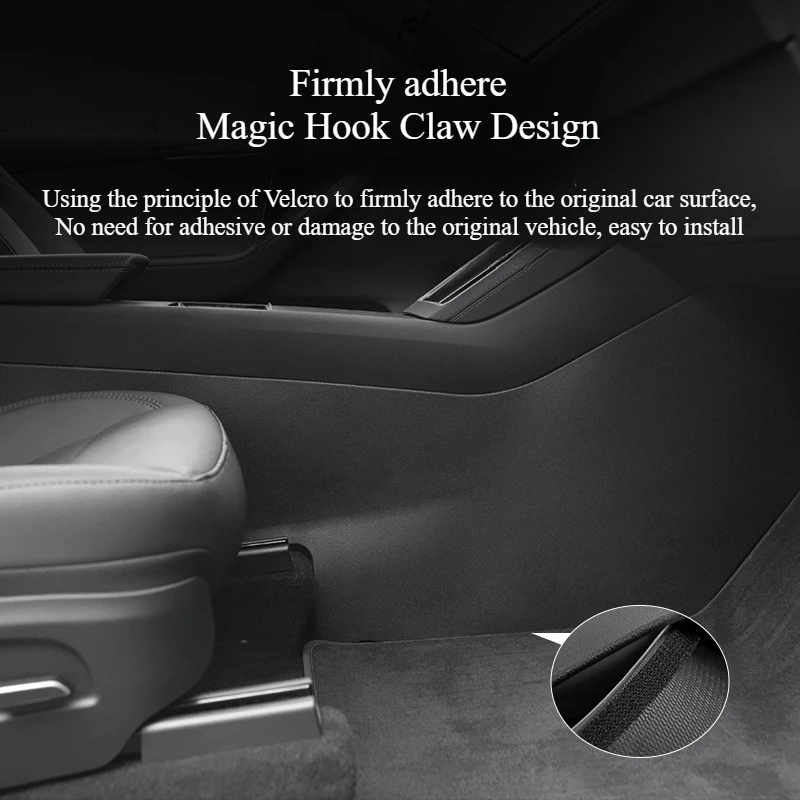 For Tesla Model Y Juniper 2025 Center Control Side Anti-kick Pad Anti-dirty Protective Cover Defense Foot Mat Car Accessories
