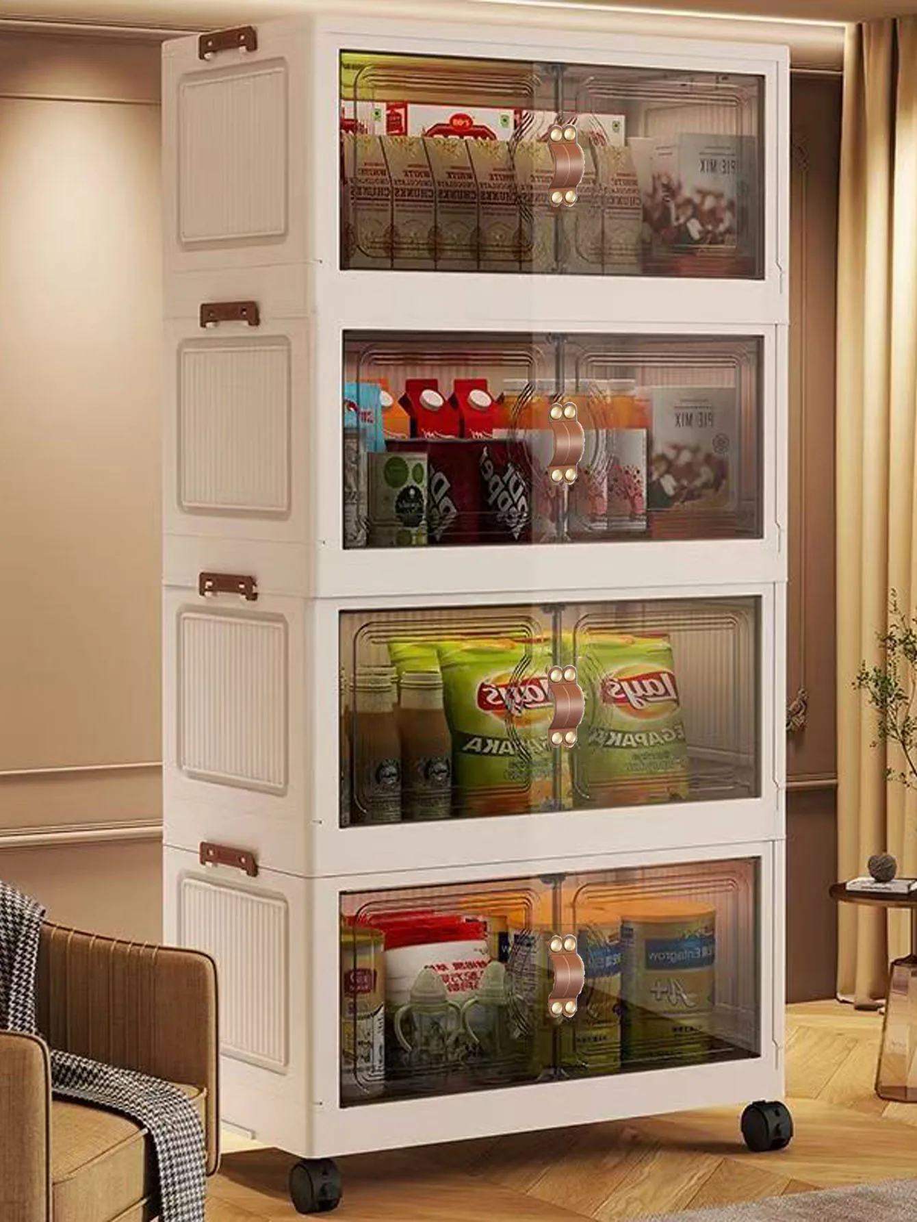 Armario de almacenamiento para niños, armario plegable para dormitorio, sala de estar, armario Simple de gran capacidad para bebé, organizador multifuncional