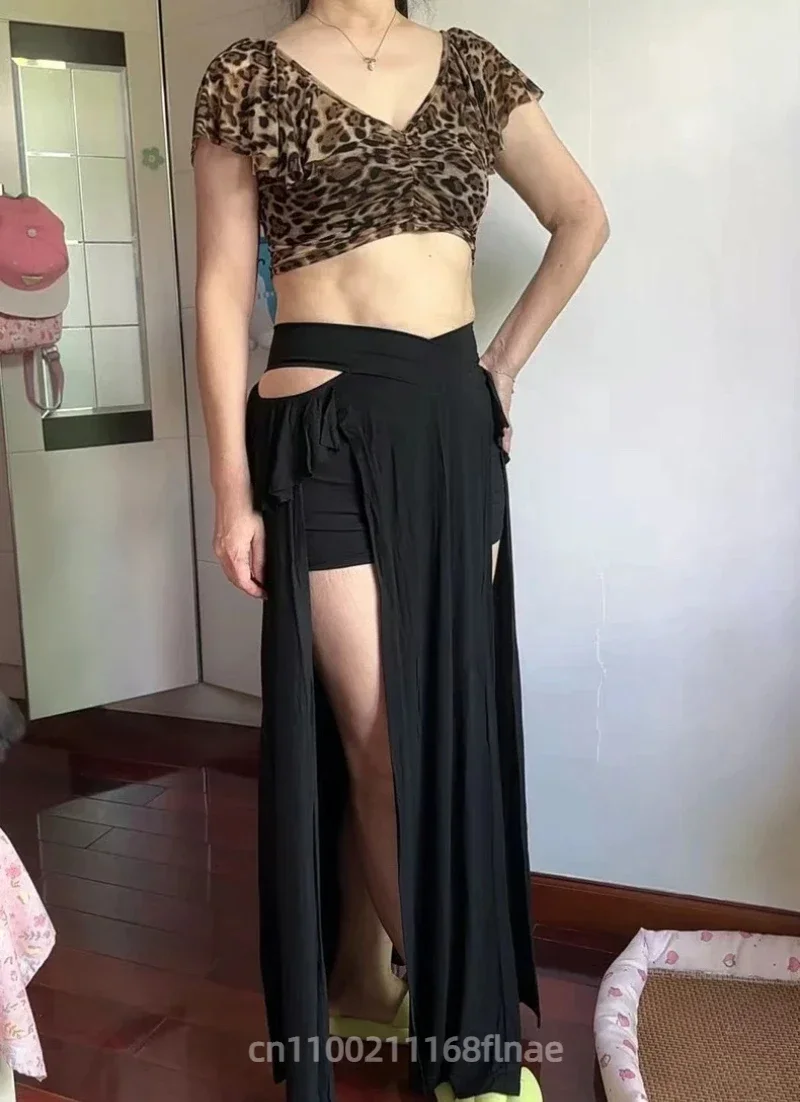 Bauchtanz-Outfit für Damen, sexy langer Rock und Oberteil, Set in Übergröße, Bauchtanz-Trainings- und Auftrittskostüm für Damen – Detail 5