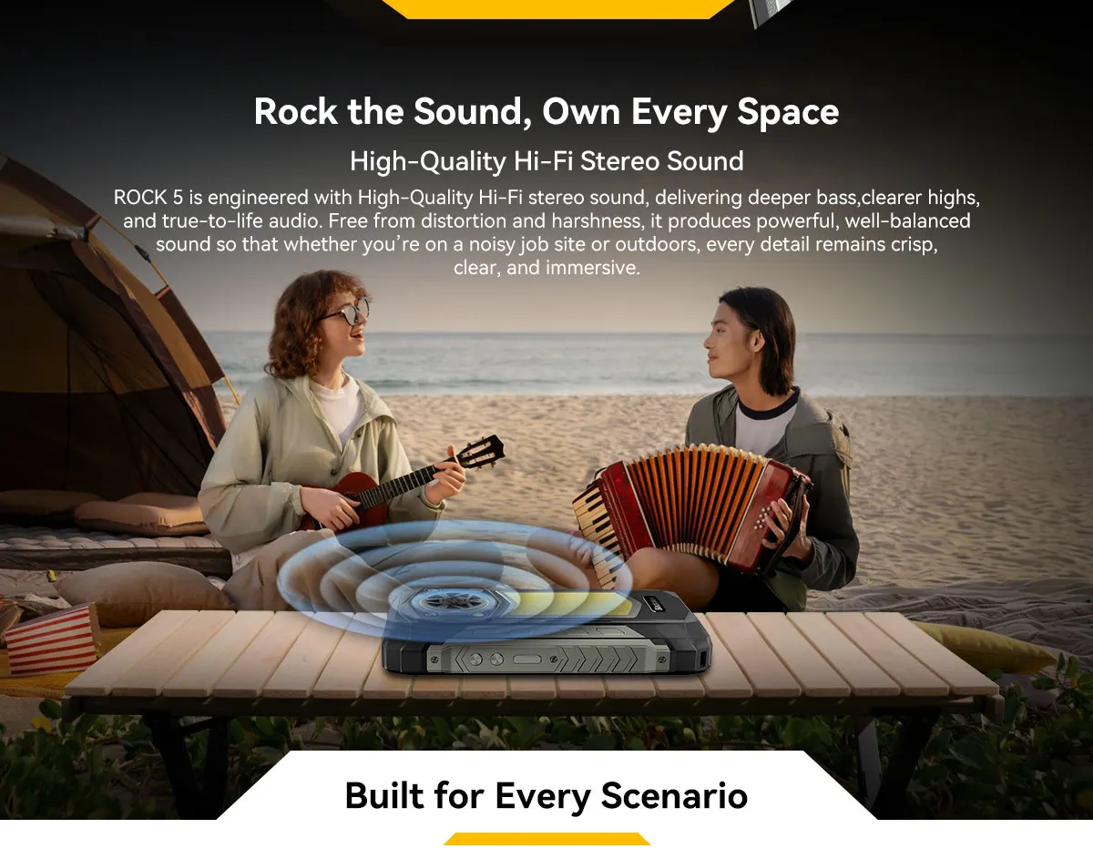 Global version Blackview ROCK 5 Rugged Smartphone Android 16 6.78'' 2.4K Display Camping Lantern 20000mAh 108MP NFC Mobile Phone