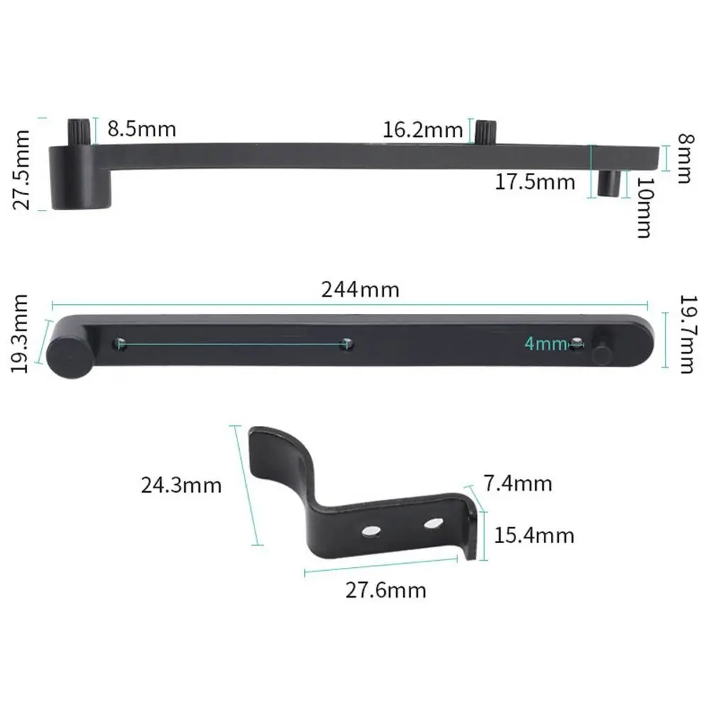 قضيب بلاستيكي للباب قابل للطي ، خزانة جانبية ، قفل خزانة كتب ، ملحقات أبواب #5
