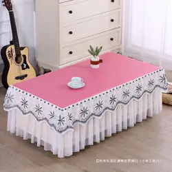 E111D new waterproof and oil-proof tea table tablecloth washable wipeable table cloth anti-scalding lace cover towel