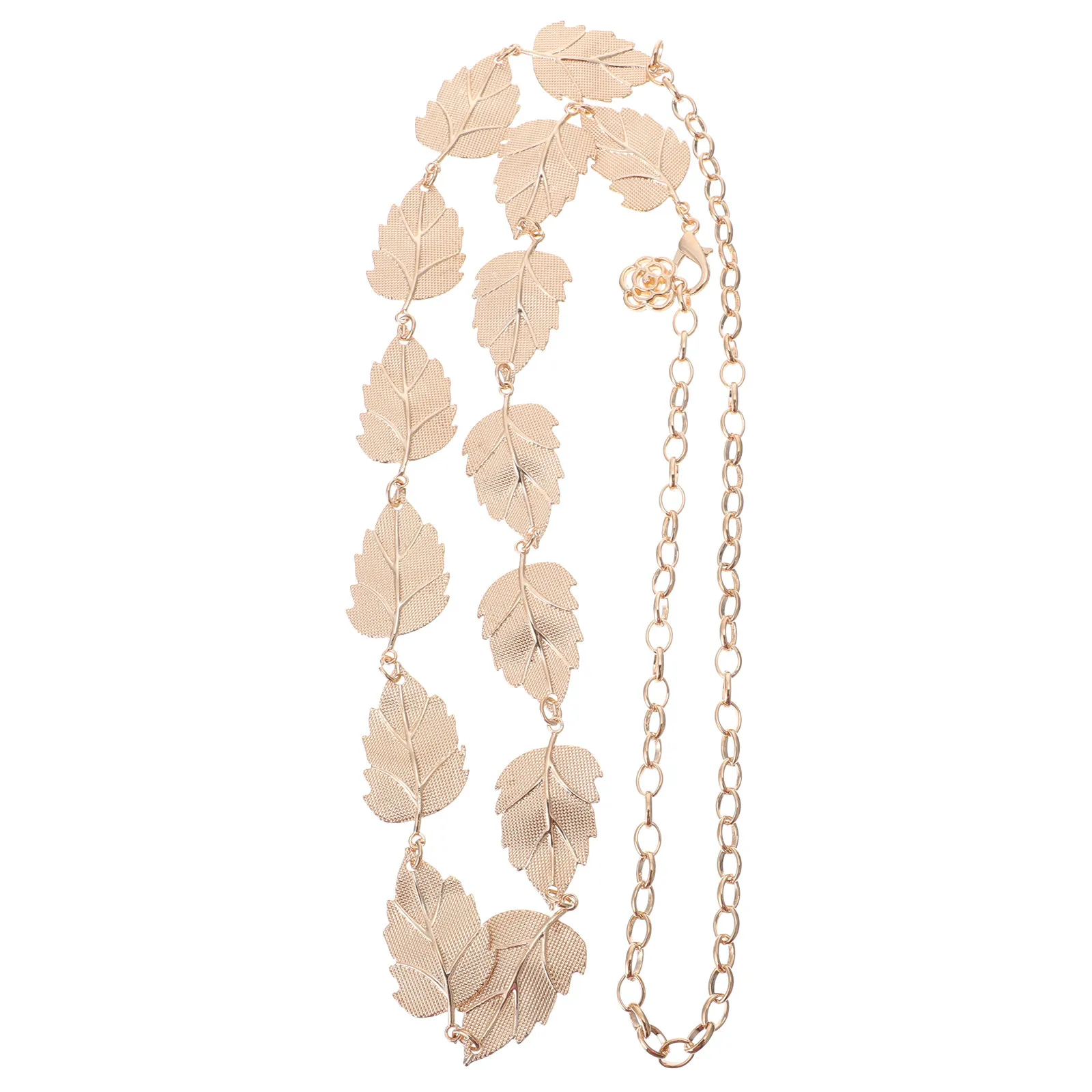 1Pcs Elegant Leaf Shaped Zinc Alloy Waist Chain Belly Chain Women Fashion Body Accessory for Christmas Rave Nightclub Party