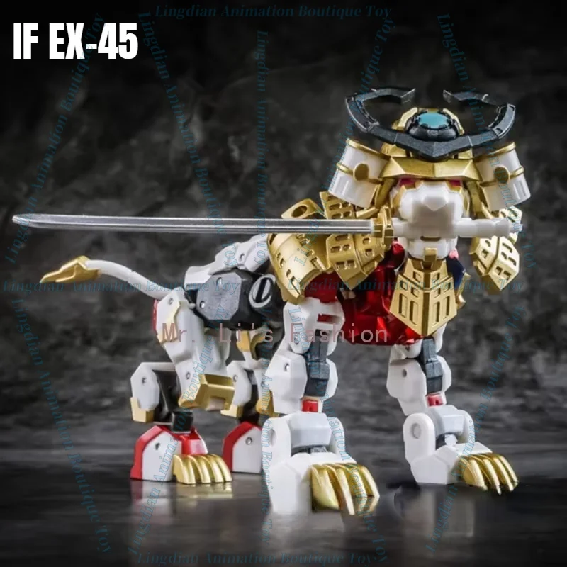 In StockTransformation IronFactory IF EX-45 EX45 EX-45M EX45M Iron Samurai Series Yoroi Shishimaru White Lion Action Figure Toy