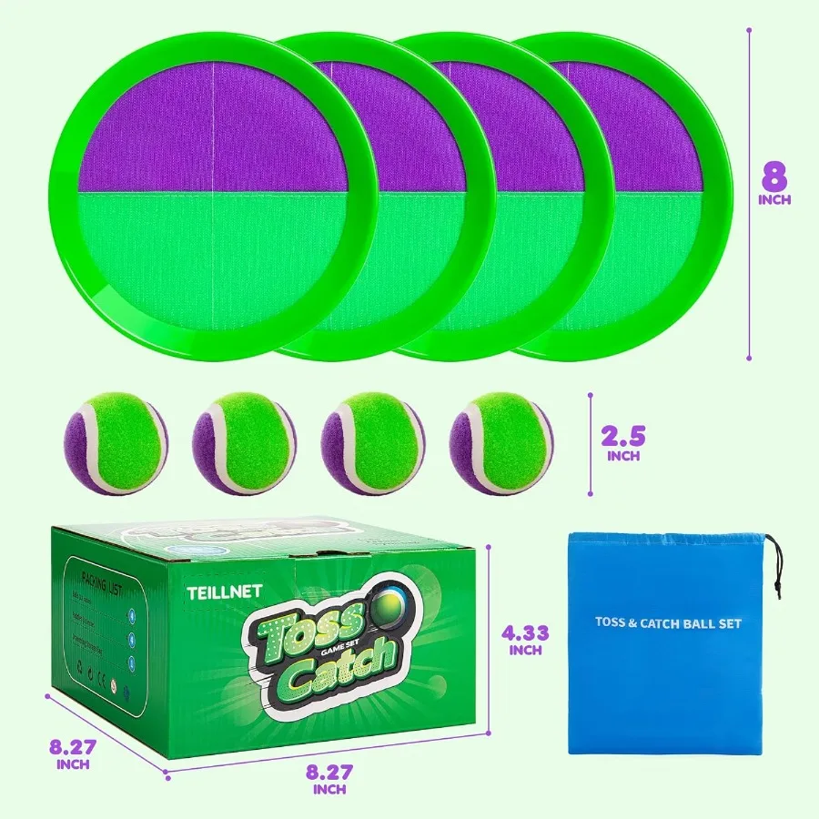ชุดของเล่นโยนและจับลูกบอล รุ่นอัพเกรด เกมกลางแจ้งสำหรับทั้งครอบครัว กันน้ำ เหมาะสำหรับเล่นที่ชายหาด สระว่ายน้ำ และสนามหญ้า ของขวัญสุดคลาสสิก