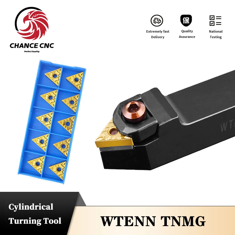 

WTENN1616H16 WTENN2525M16 WTENN3232P16 External Turning Tool Holder Carbide Inserts TNMG CNC Lathe Cylindrical Cutting Tools