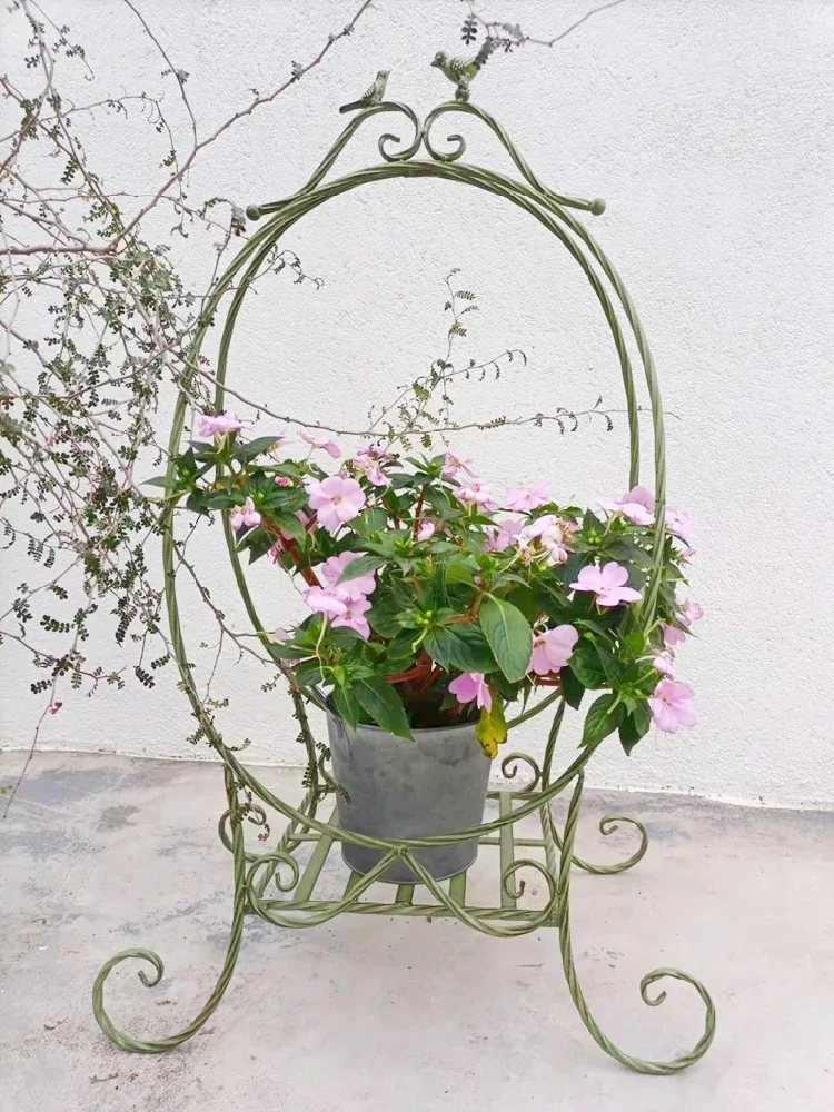 Flower Rack Outdoor Garden Balance Decoration Layout Floor Type Jardiniere Waxplant Chinese Rose Clematis Lattice Delicate Indie