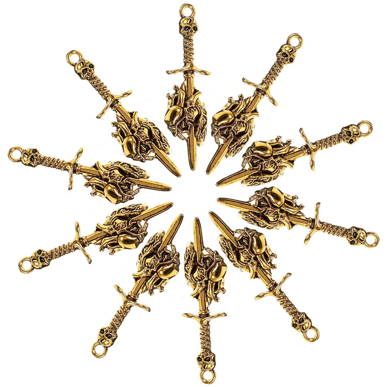 

10 Pcs Pendant Halloween Jewelry Charms for Crafting Decoration Making Metal Necklace