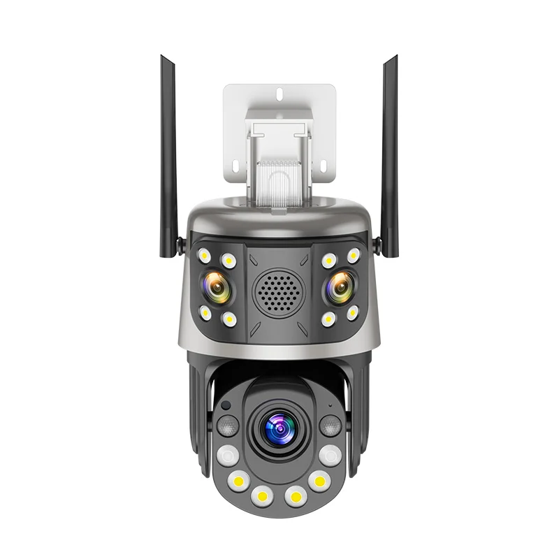 

12 МП IP-камера iCsee с 50-кратным зумом, тройным объективом, Wi-Fi, PTZ, полноцветным изображением, AI-детектором человека, для домашней безопасности и видеонаблюдения