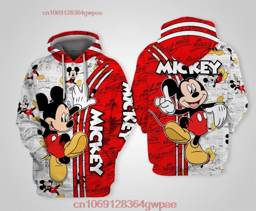 Disney Mickey Mouse Red 3D Hoodie