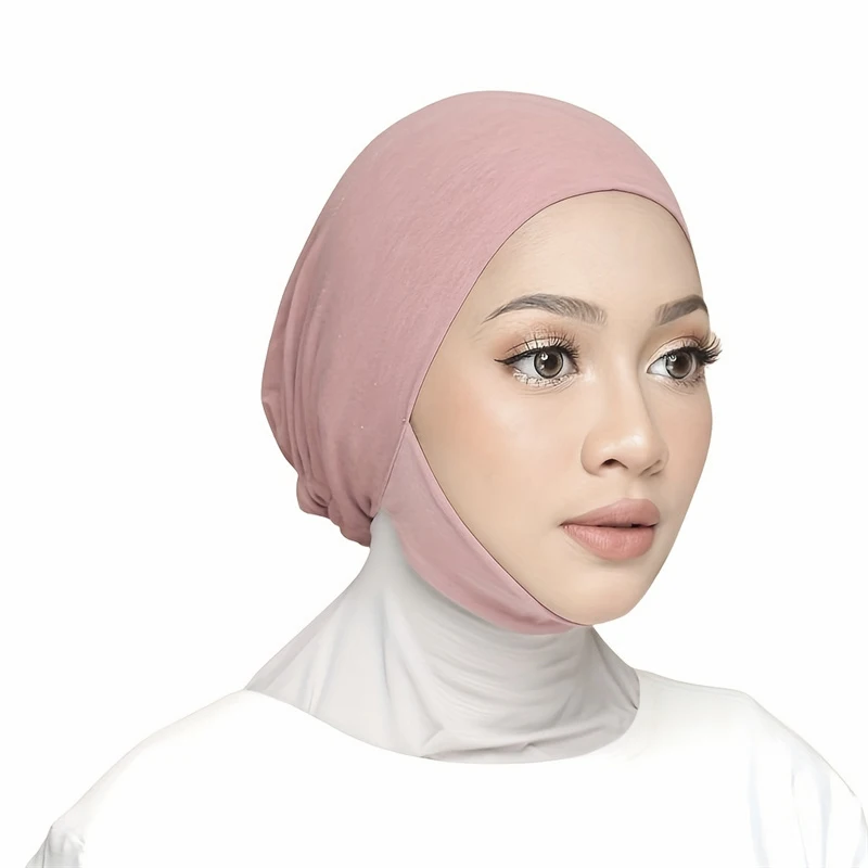 Capa completa Hijab muçulmano para mulheres, capa islâmica Índia, turbante monocromático, bonés macios, novo, outono