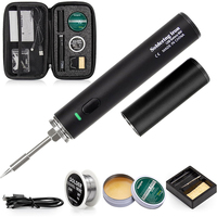 USB Rechargeable Soldering Iron Kit 2000mAh Portable Soldering Iron Sets With Solder Wire, Flux, Stand