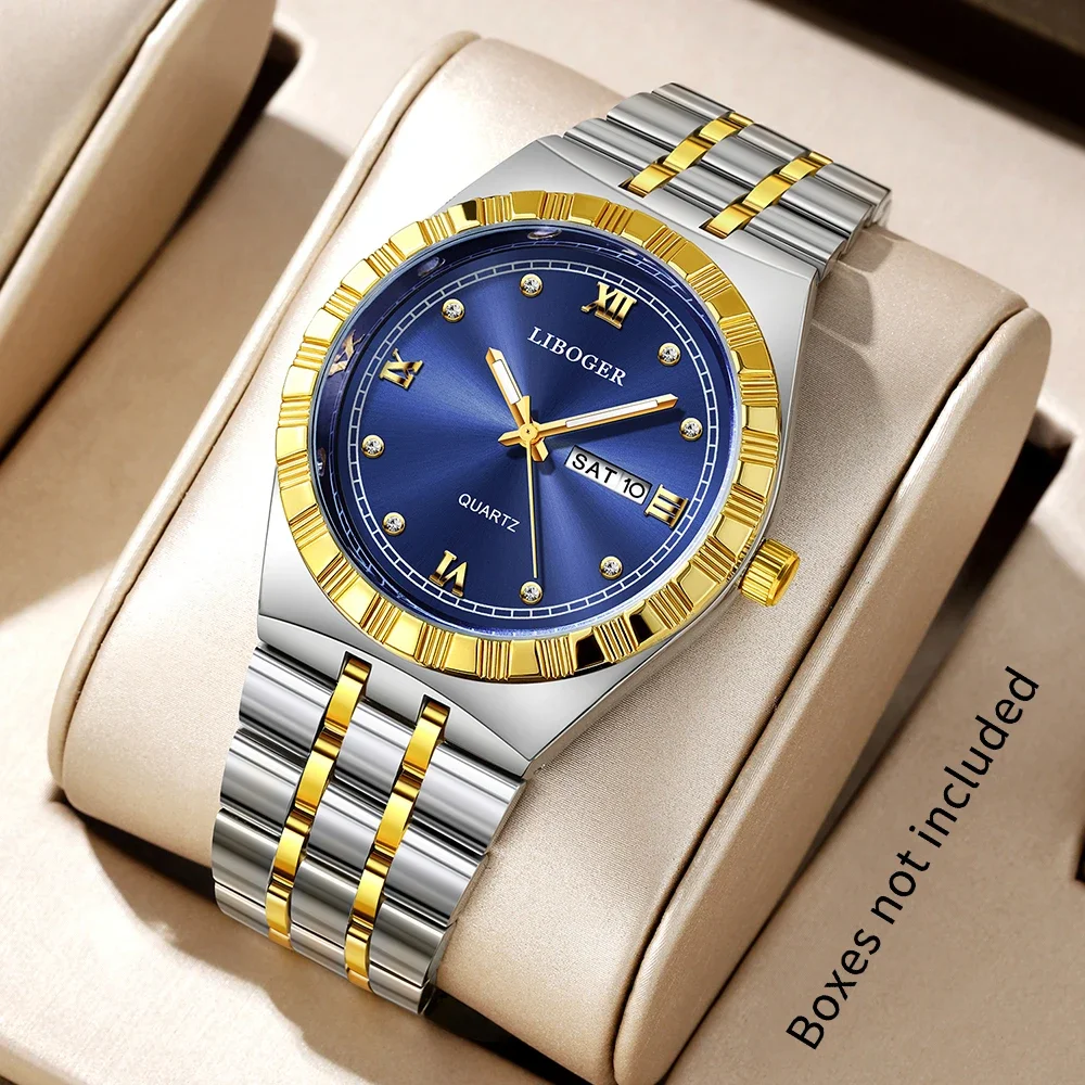 1-piece men's watch, casual and elegant, suitable as a gift for family members, no box included