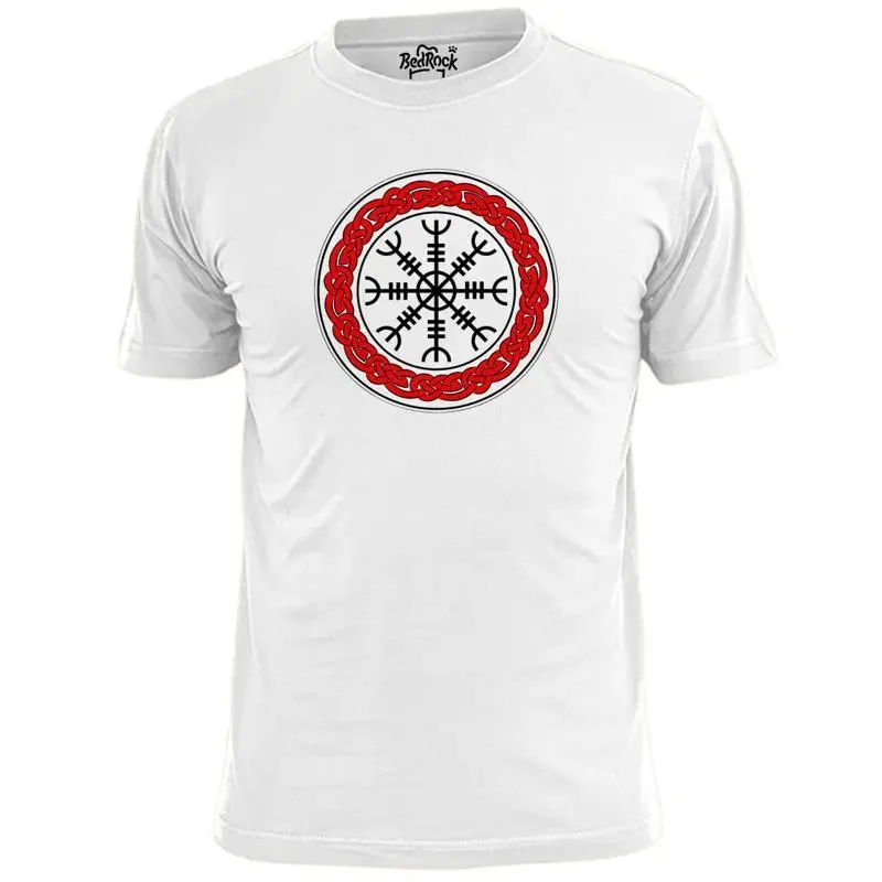 Mens Helm Of Awe Red Knot T Shirt Norse Valhala