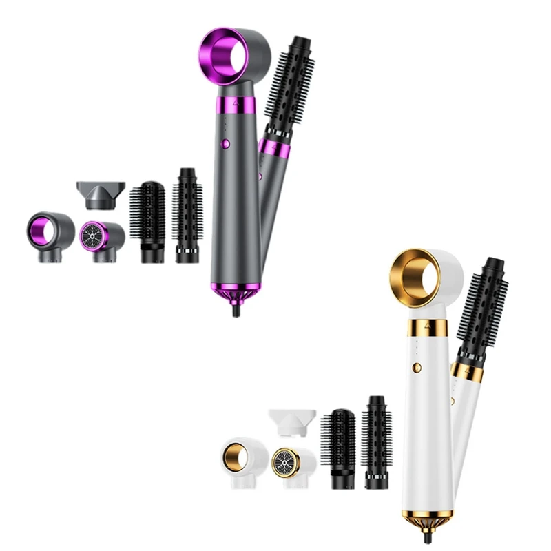 A86I-5-In-1 مجفف الشعر الكهربائي فرشاة الهواء الساخن متعددة الوظائف مكواة فرد الشعر الأيونات السالبة بكرة الشعر مجموعة مجفف الشعر (الاتحاد الأوروبي)
