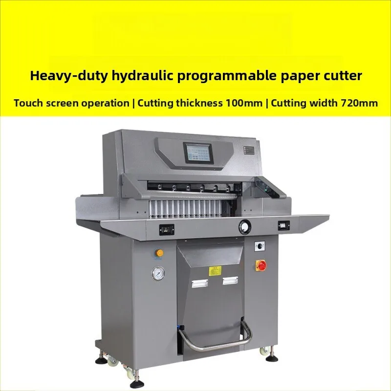 7210TX Heavy-Duty Hydraulic Programmable Paper Automatic LCD Screen Document Cutter