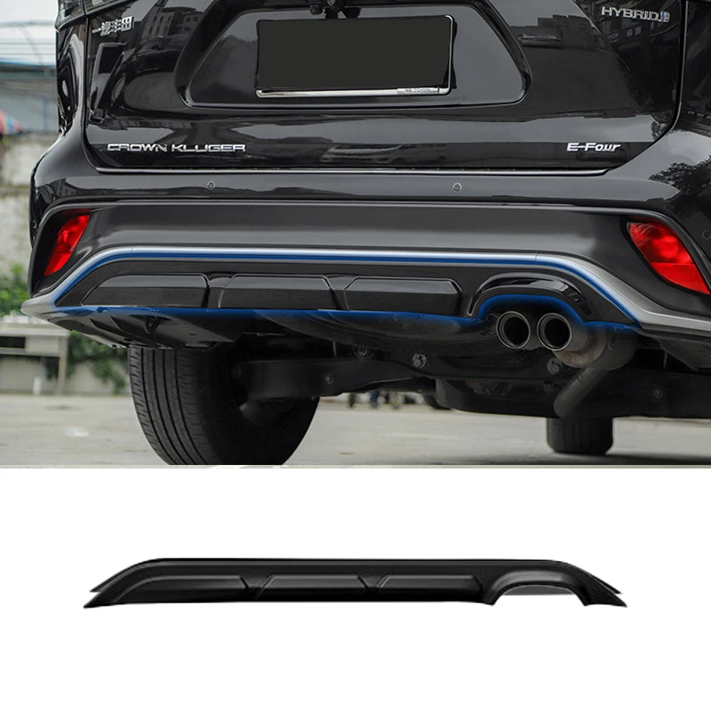 Front Bumper Guard & Rear Bumper Guard for Toyota Crown Kluger 2023-2026, Gloss Black ABS material Bumper Protector, Body kit