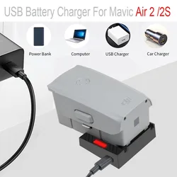 USB Battery Charger For Mavic Air 2 /2S Drone Fast Charger Battery USB Charging With TYPE C Cable  Accessories