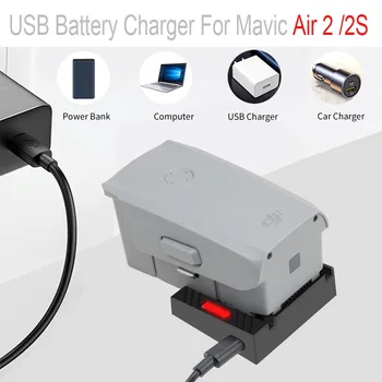 USB Batterie Ladegerät Für Mavic Air 2/3S Drone Schnelle Ladegerät Batterie USB Lade Mit TYP C Kabel Zubehör